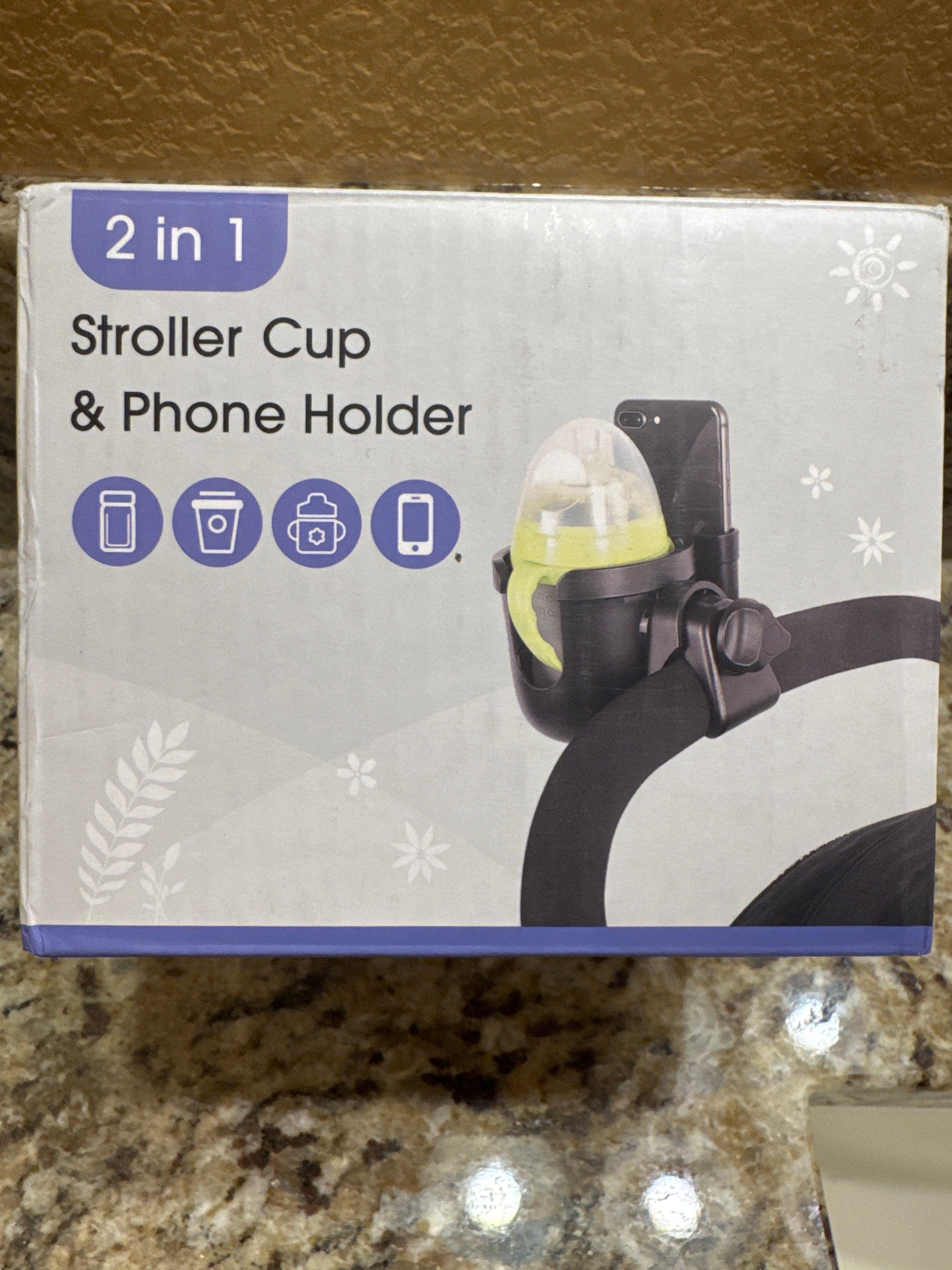 Stroller cup, and phone holder